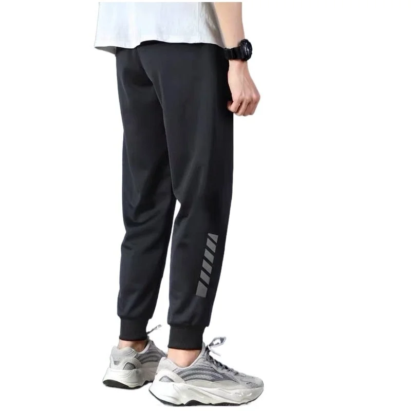 Ice Silk Breathable Casual Pants Men's  Summer Loose Air-Conditioning Pants Plus Size Nine-Point Stretch Sports Pants
