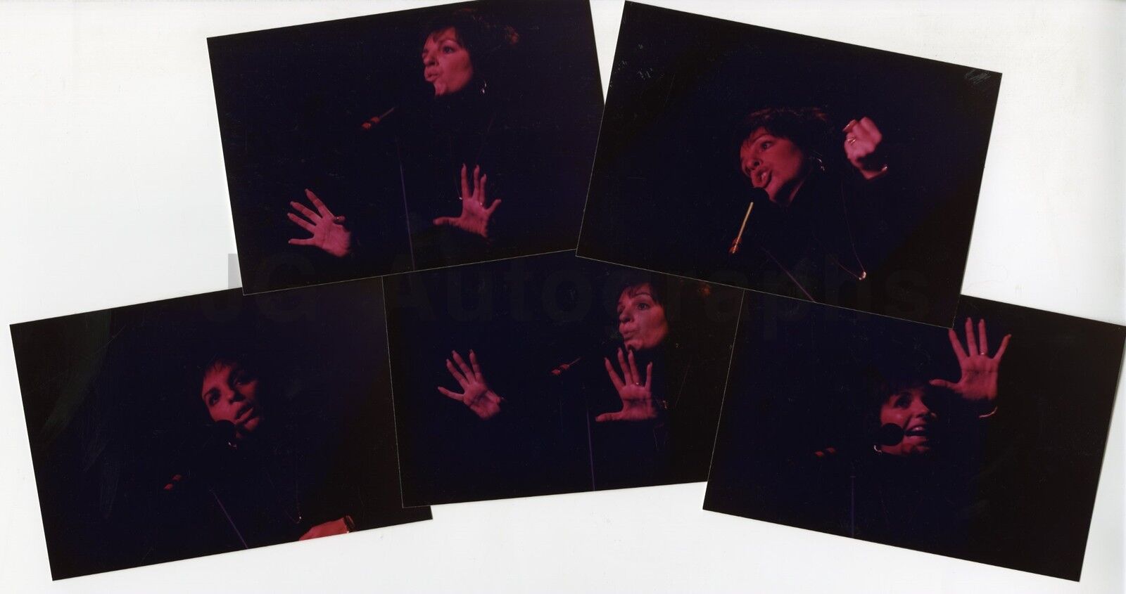 Liza Minnelli - Lot of 5 Vintage Candid Photo Poster paintings by Peter Warrack - Unpublished