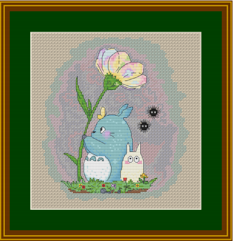 [ZZ2806-Totoro Series 1-Flower Totoro]  Painting Fairy Cross Stitch