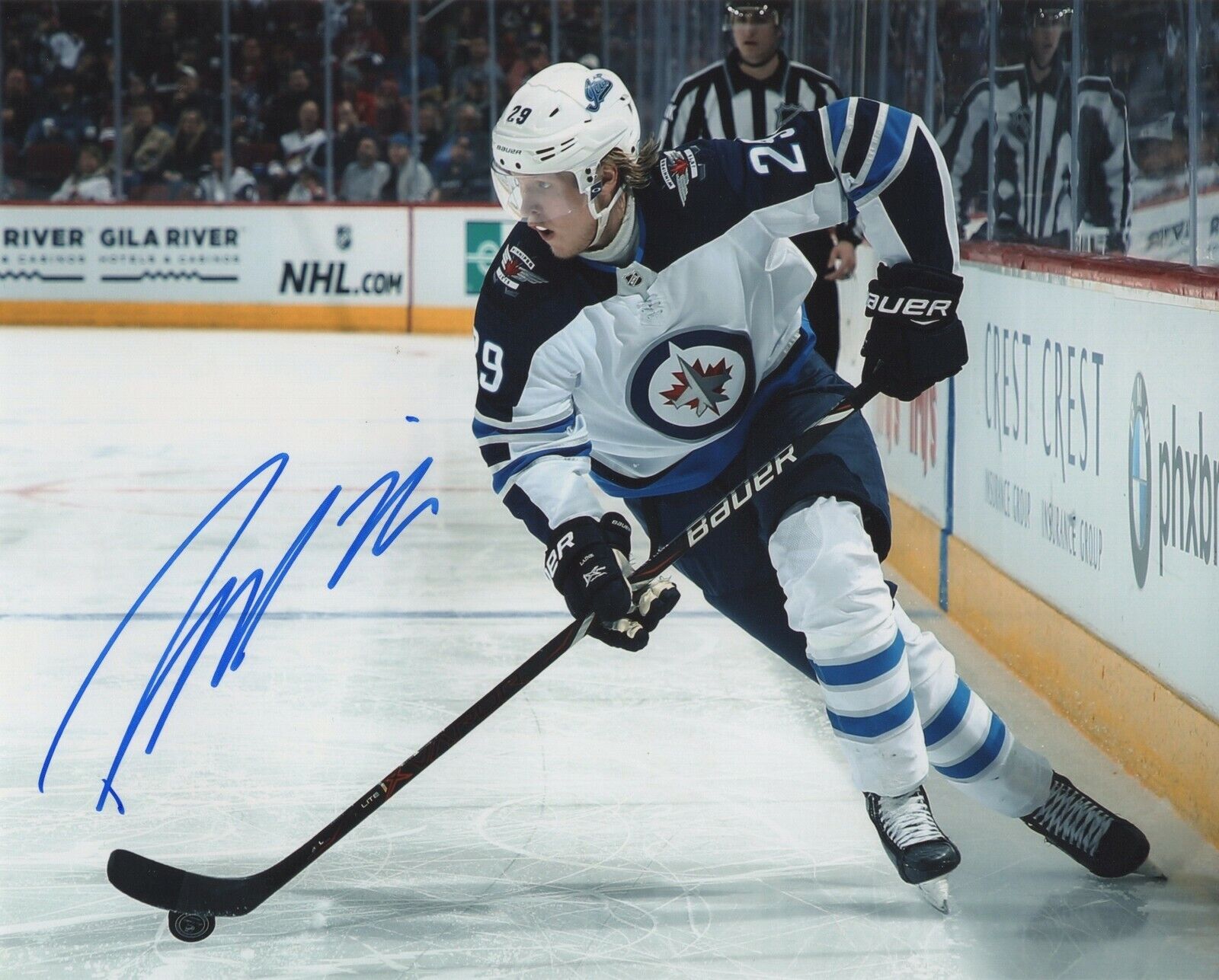 PATRIK LAINE SIGNED AUTOGRAPH WINNIPEG JETS 8X10 Photo Poster painting PROOF