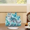 DIY White Wolf Acrylic Diamond Painting Desktop Ornaments