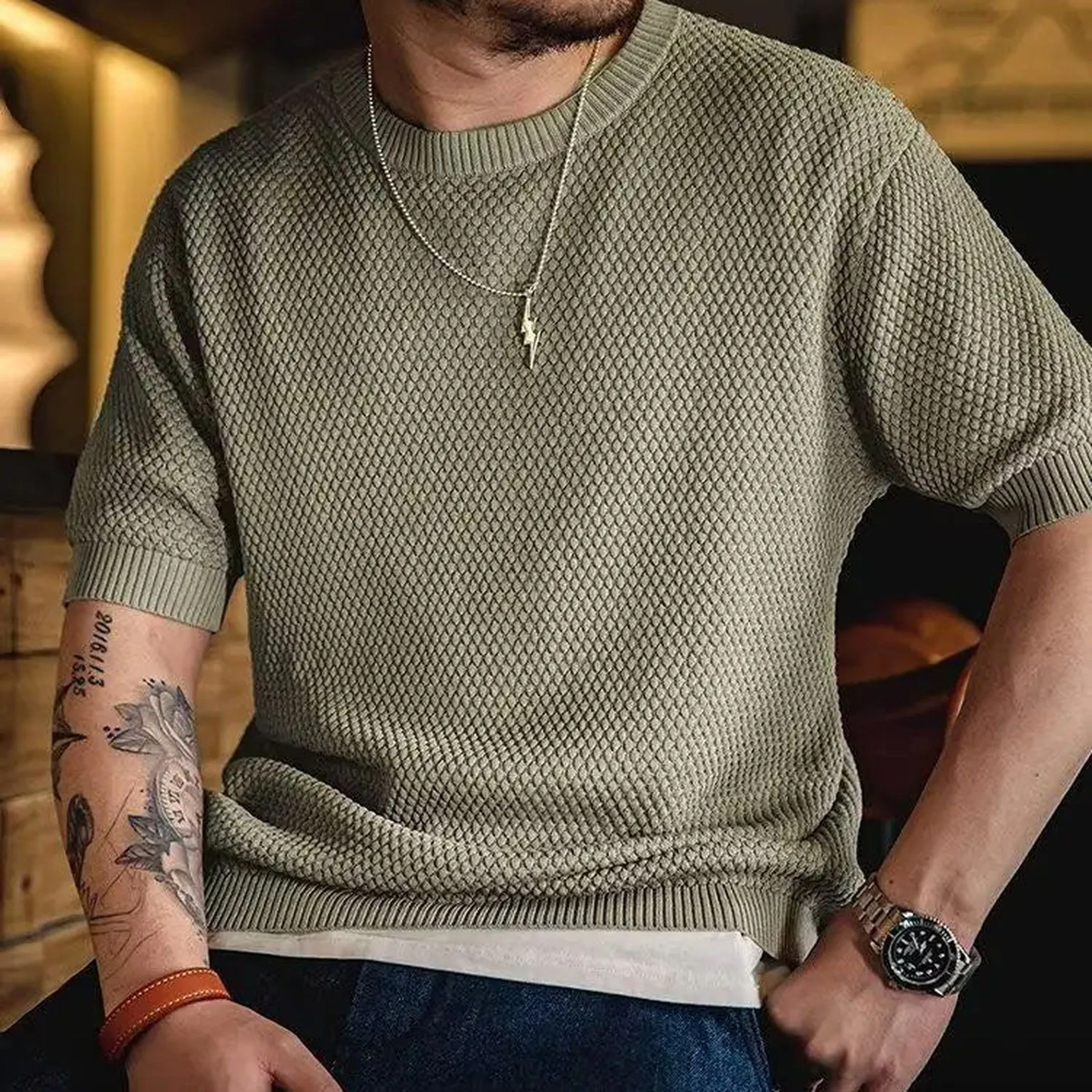 Men's Lightweight Knit Tee &ndash; Milano Retro Summer T-Shirt