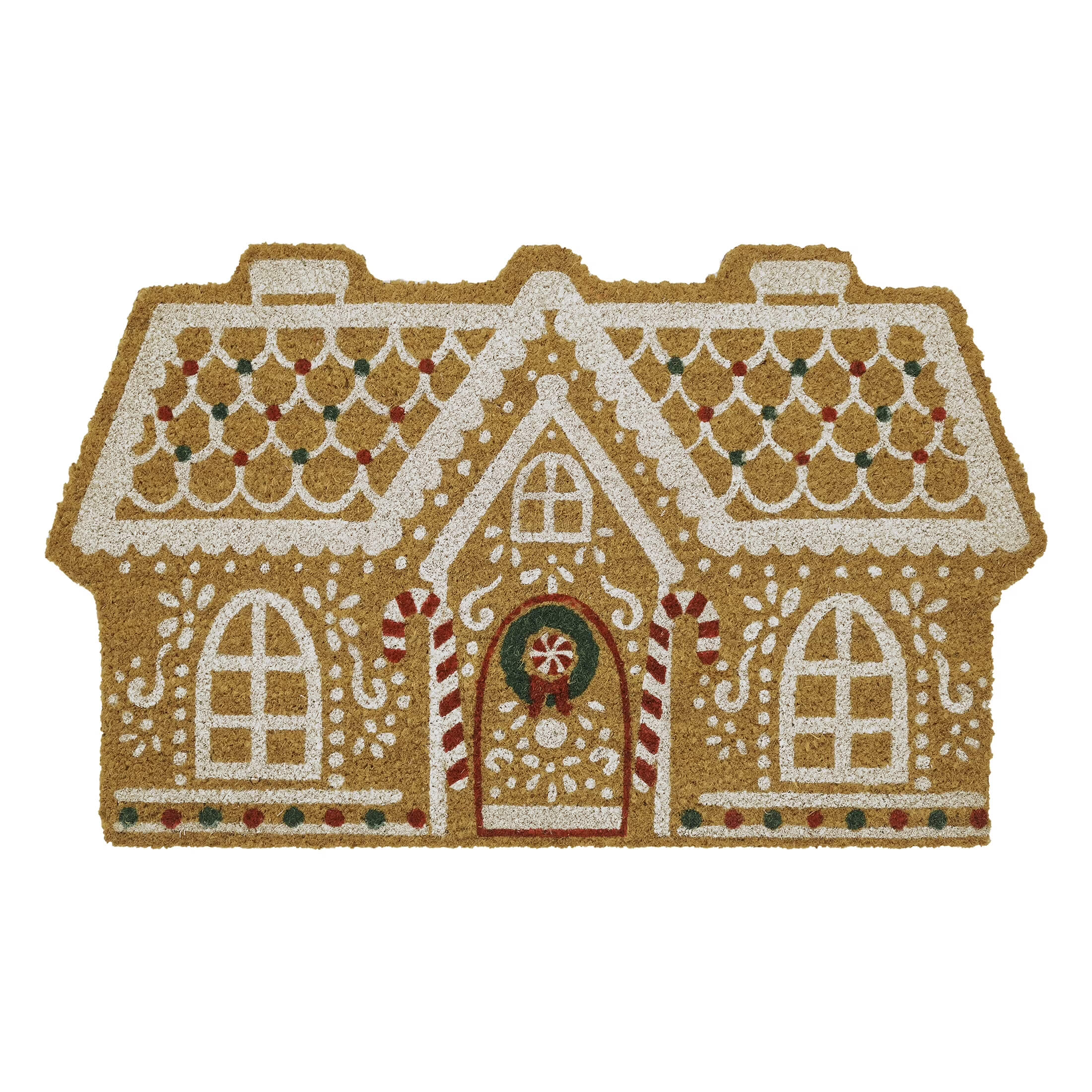 Christmas Multi Gingerbread Candy Cane Doormat