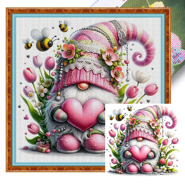 【Yishu Brand】Gnome (40*40cm) 11CT Stamped Cross Stitch gbfke
