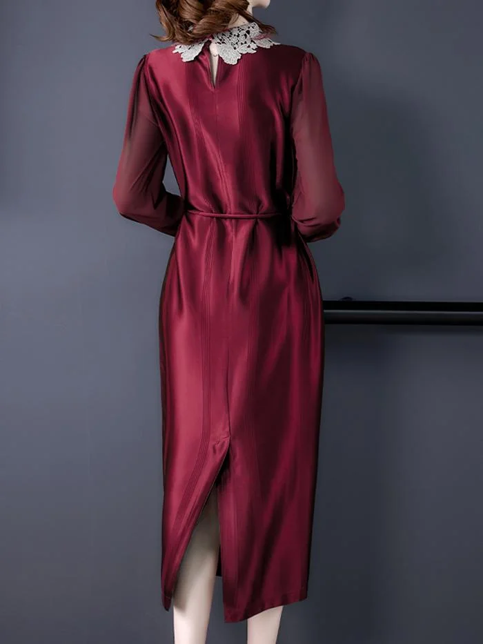 Acetate Satin Temperament Dress