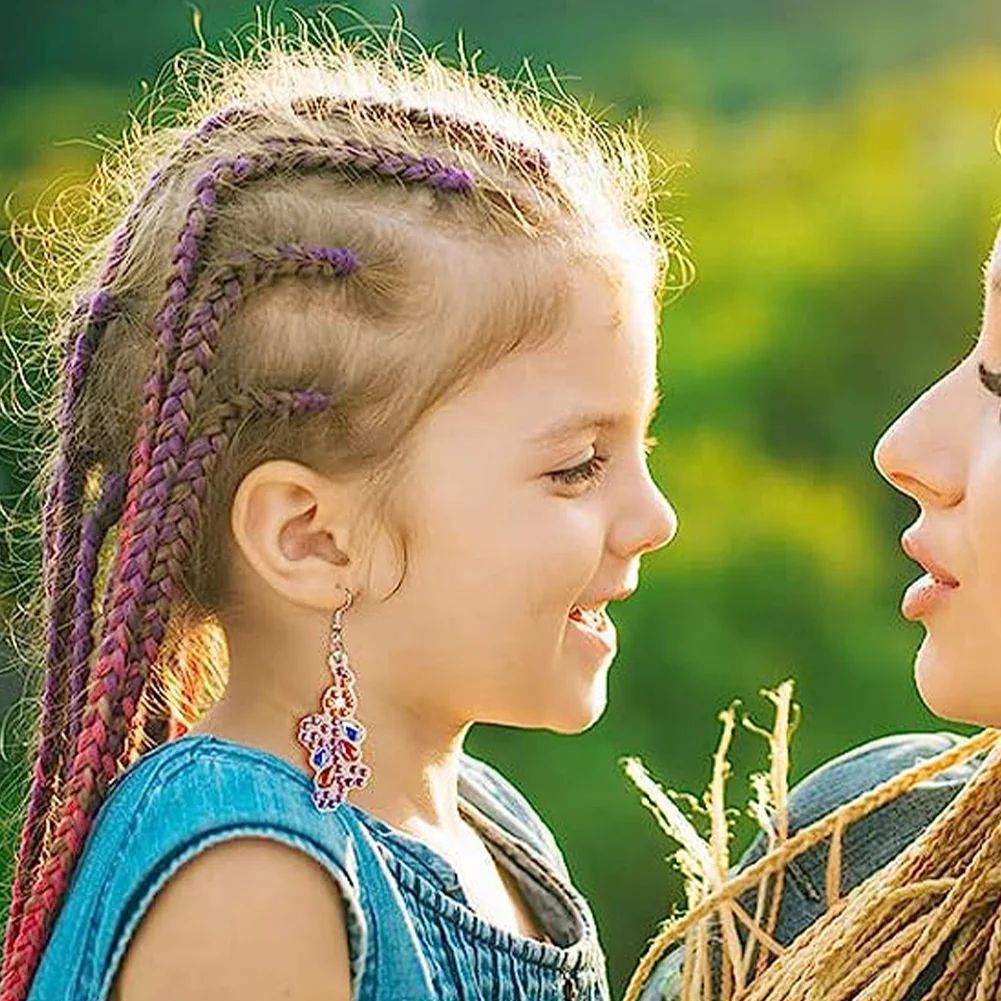 10 Pairs Classic Series Double Sided Diamond Painting Earrings for Women Girl Jewelry Crafting