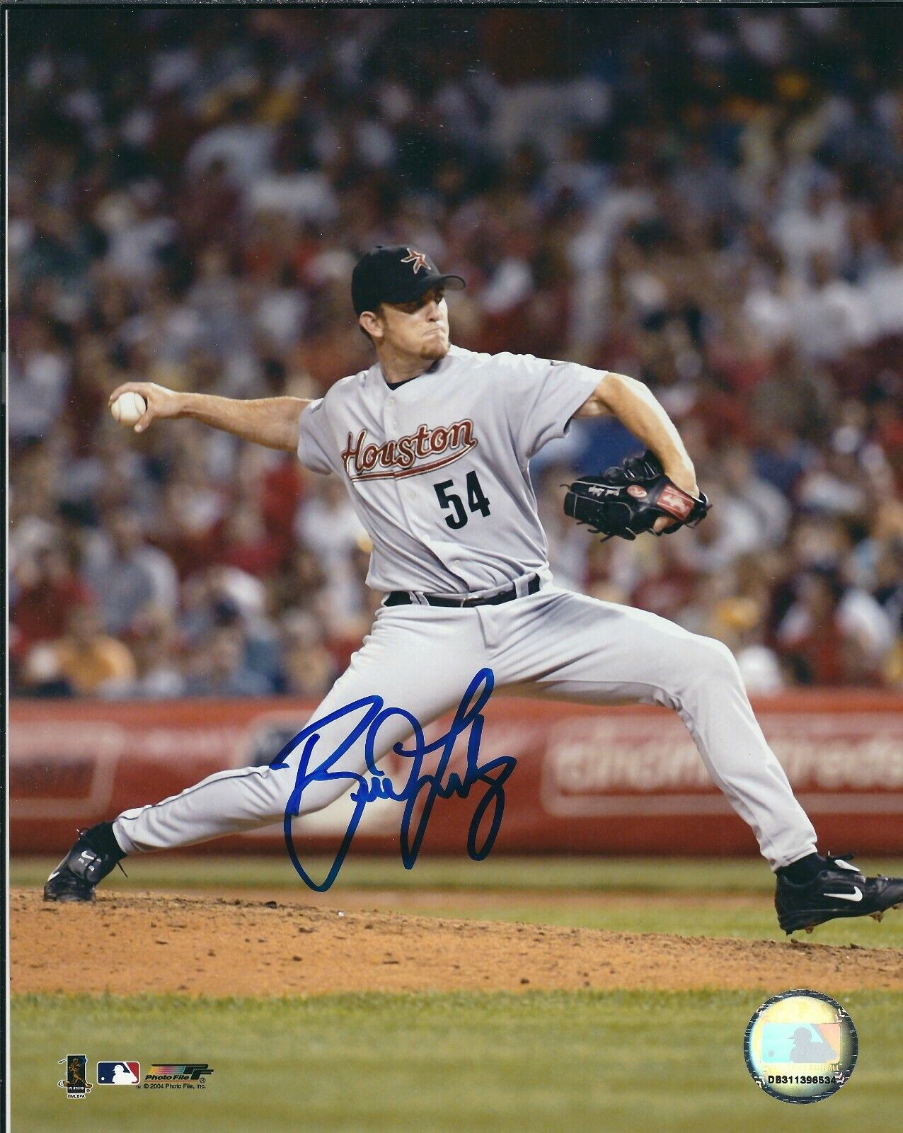 Autographed BRAD LIDGE 8x10 Houston Astros Photo Poster painting - COA