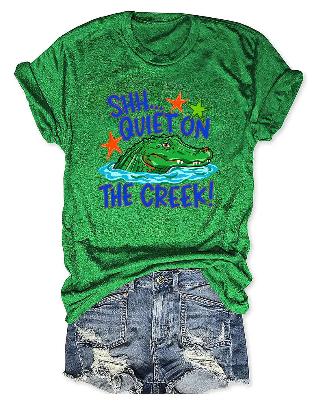 SHH Quiet On The Creek Funny Alligator T-shirt