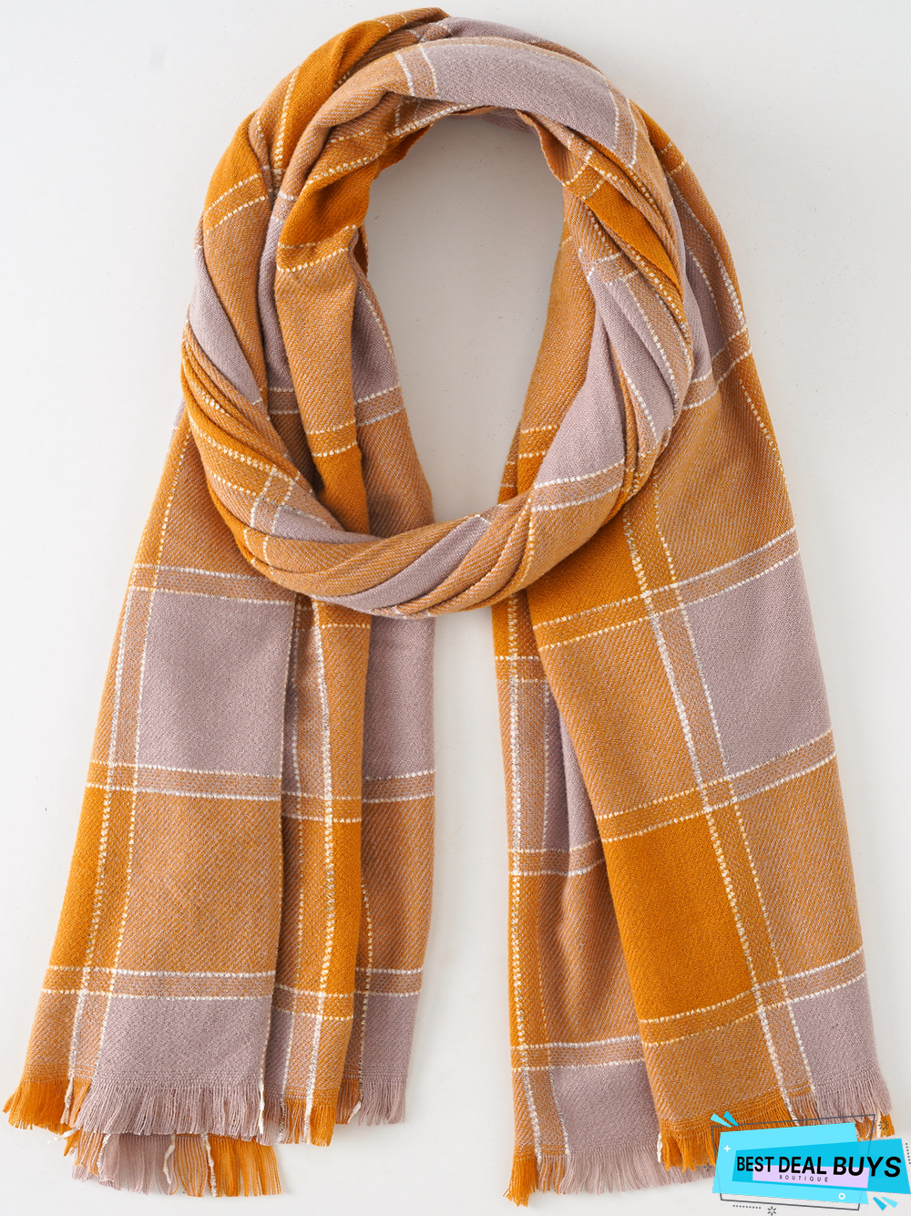 Casual Checkered Pattern Scarves Sweaters Coats Coats Everyday Commuting Accessories