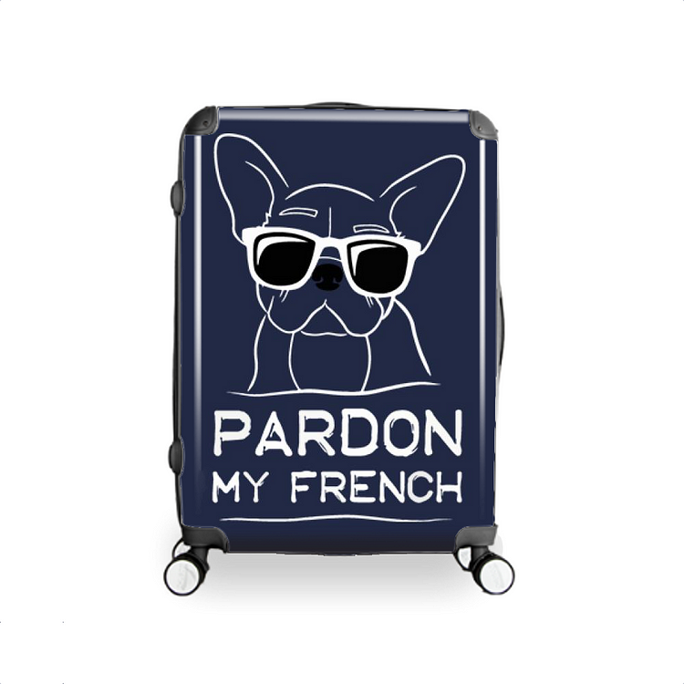 Pardon My French, French Bulldog Hardside Luggage