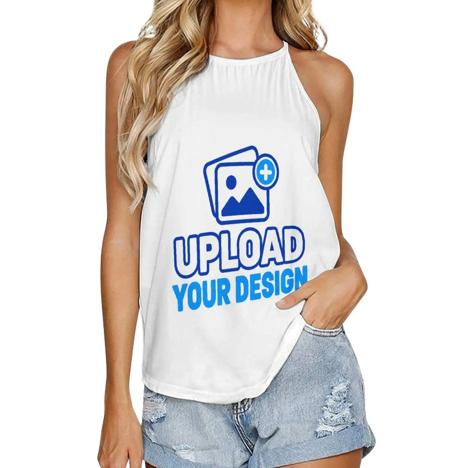 Round-Neck Workout Tank custom full-print product view 8