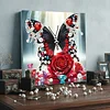 Framed Diamond Painting - Special Shaped - Butterfly and Rose (25x25cm)