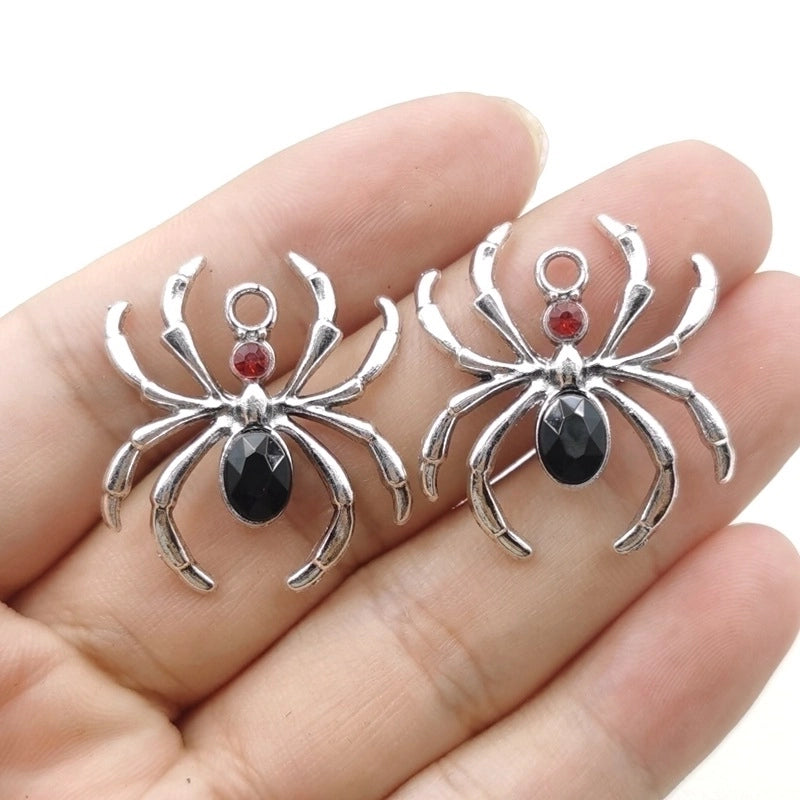 1 Piece Zinc Alloy Rhinestones Spider Pendant Jewelry Accessories