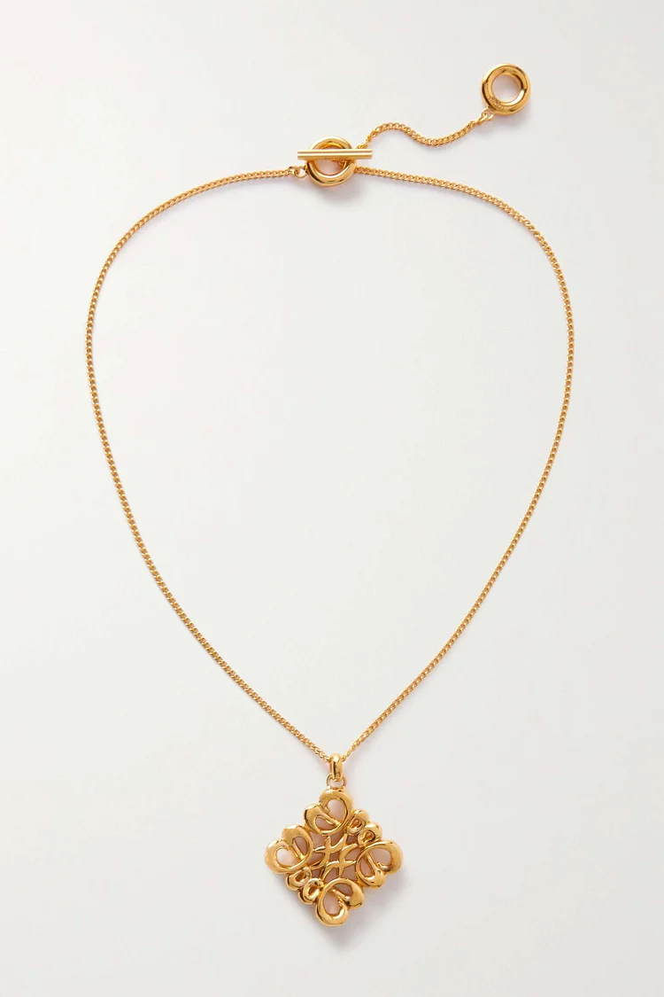 LOEWE Anagram Gold-Plated Necklace