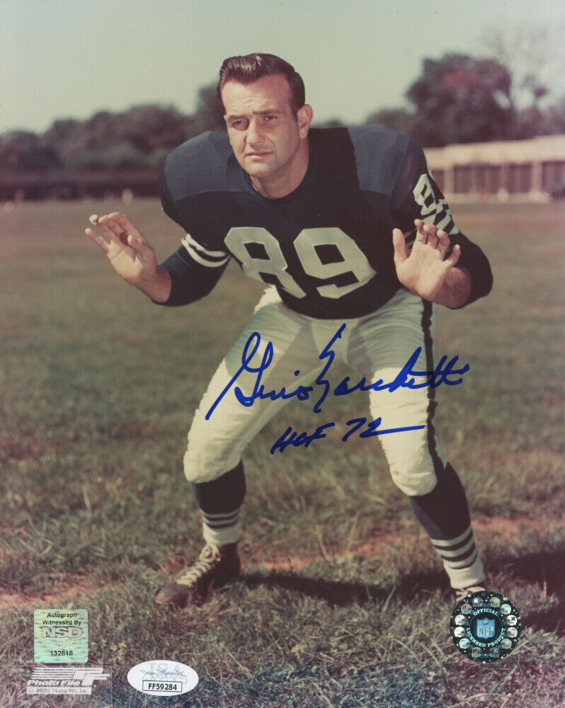 Gino Marchetti Signed Indianapolis Colts 8x10 Photo Poster painting Inscribed HOF 72