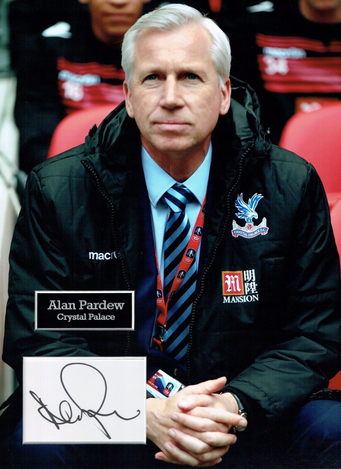 Alan PARDEW SIGNED Autograph 16x12 Photo Poster painting Dry Mount AFTAL COA Crystal Palace