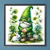Diamond Painting-DIY Full Round Drill Green Gnome(40*40 CM)