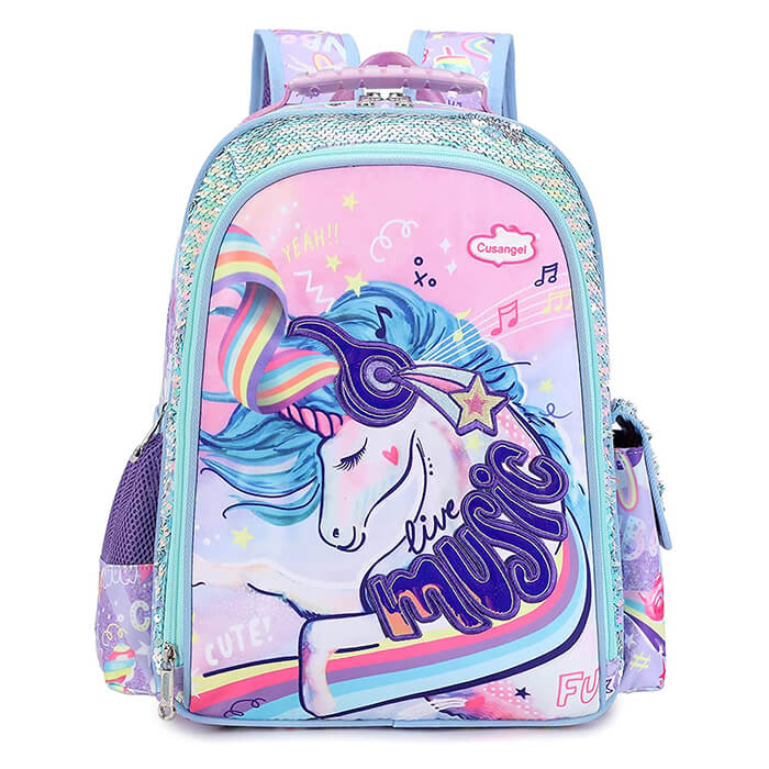 Girls Unicorn Backpack for School | Pretty Children's Backpack