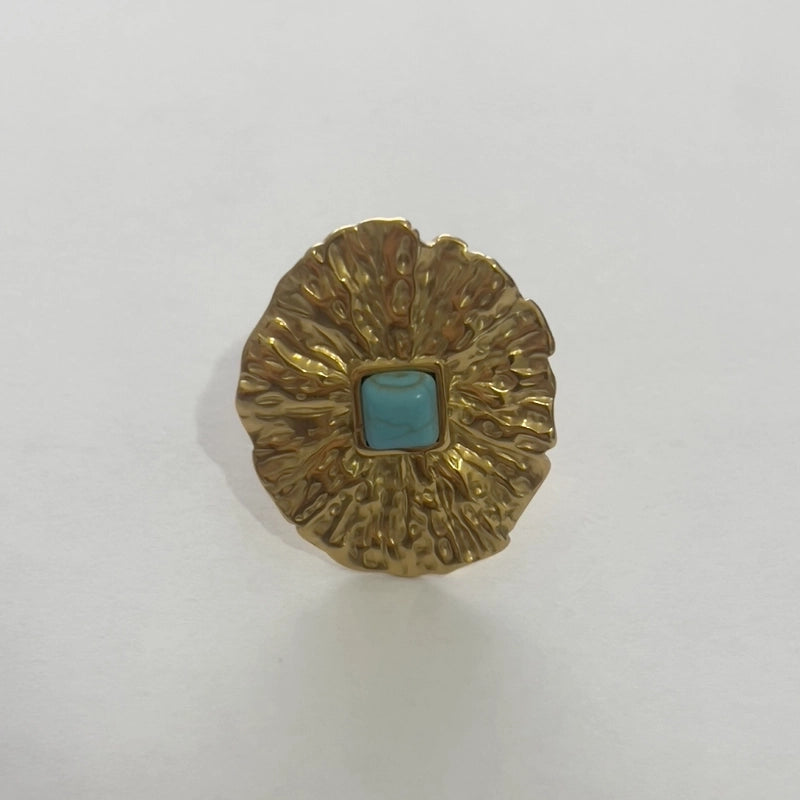 Modern Style Classic Style Flower 304 Stainless Steel Plating Open Rings