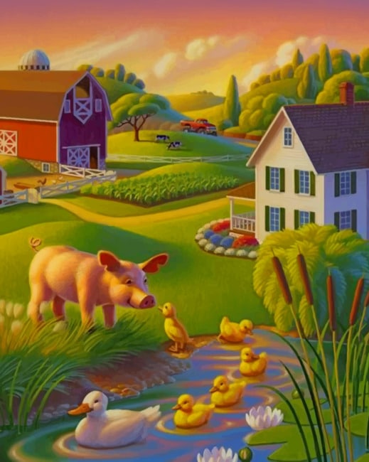 

Happy Farm – Paint By Numbers - 40*50CM, 501 Original