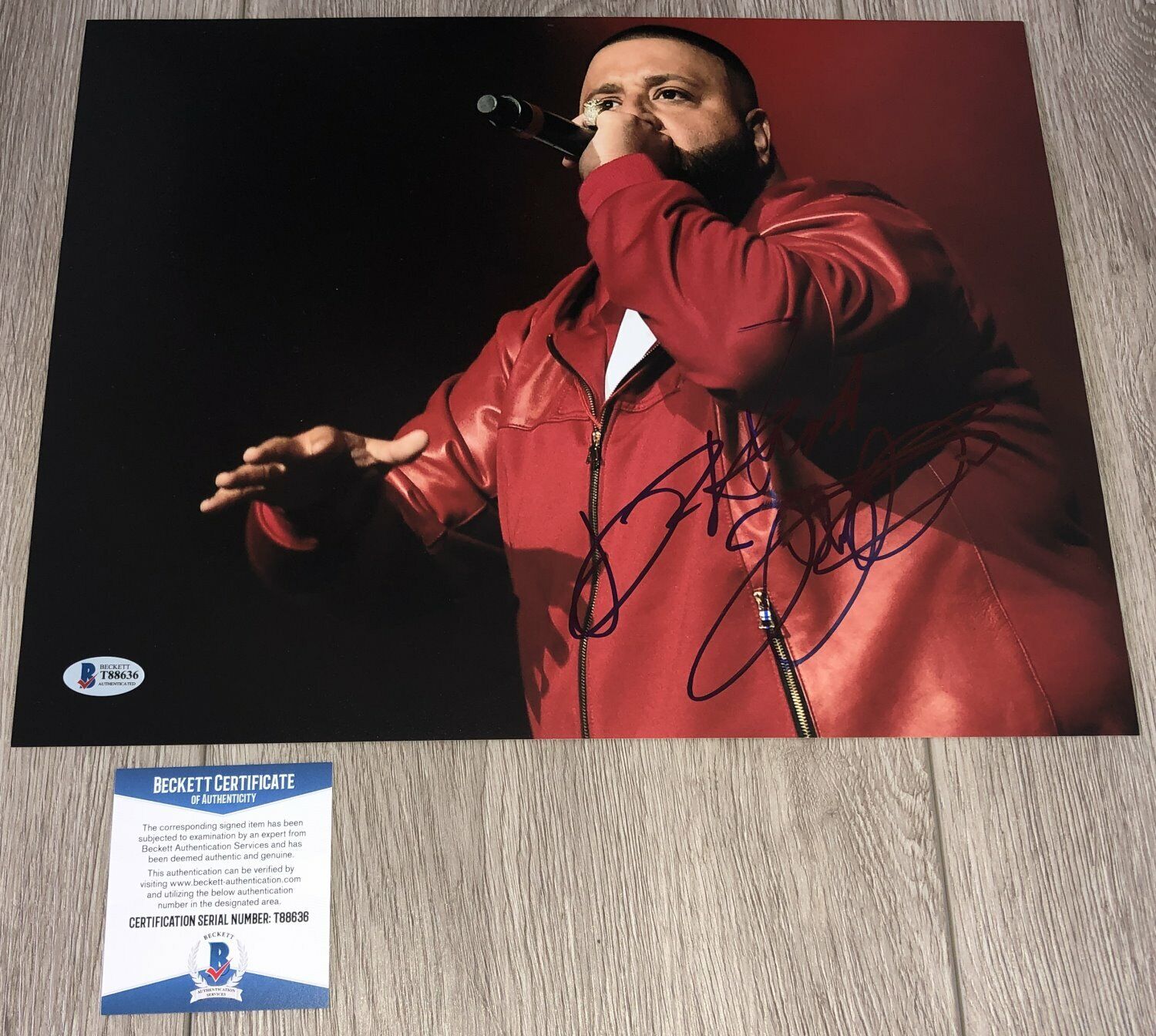 DJ KHALED SIGNED AUTOGRAPH MAJOR KEY GRATEFUL 11x14 Photo Poster painting & BECKETT BAS COA