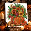 Pumpkin Framed Special Shape Diamond Painting Kit 25x25cm for Adults