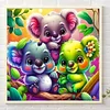 (40*40cm)Raccoon - Round Partial AB Drill Diamond Painting
