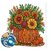 Pumpkin Framed Special Shape Diamond Painting Kit 25x25cm for Adults