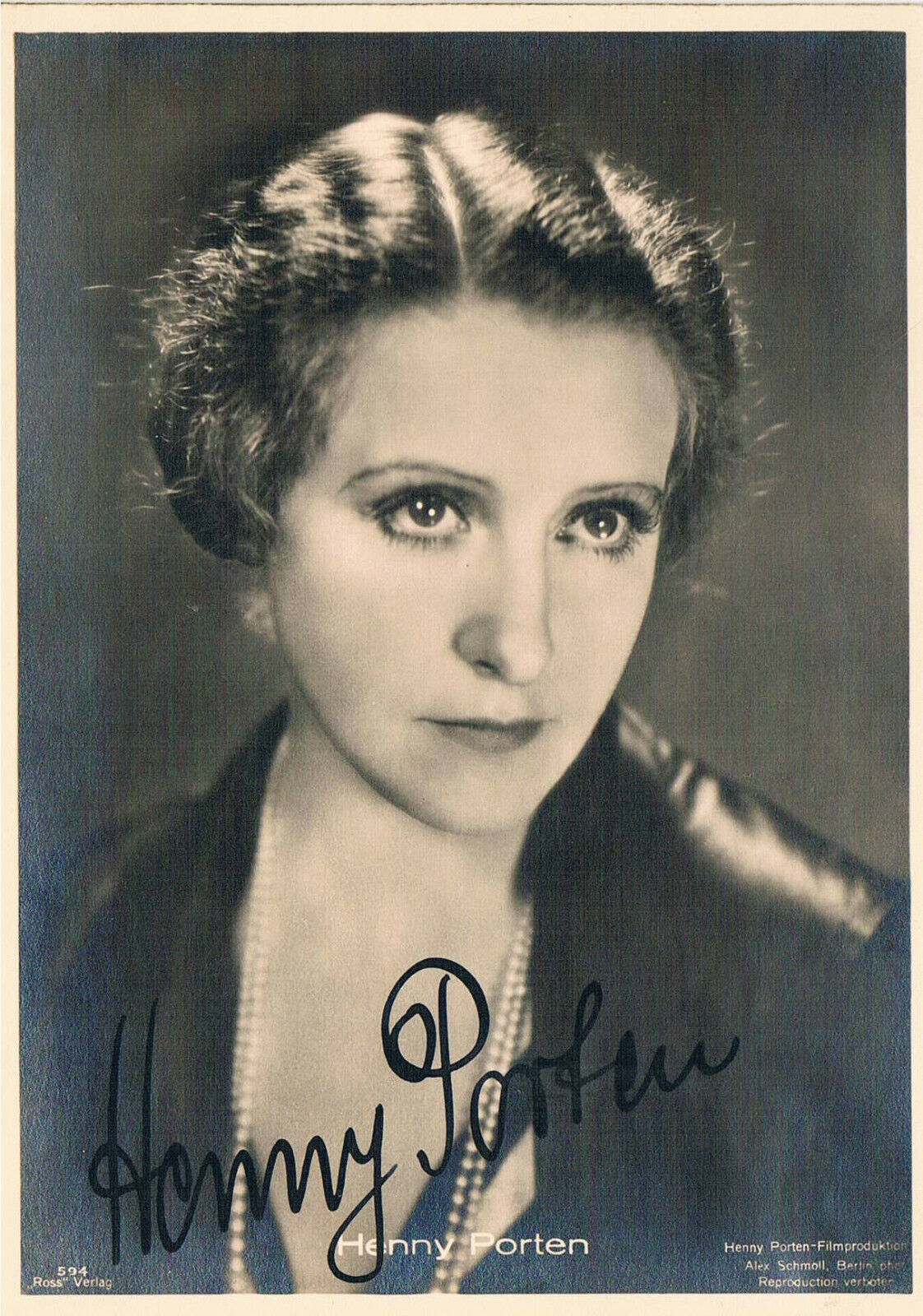 Henny Porten 1890-1960 autograph signed postcard Photo Poster painting 4x6