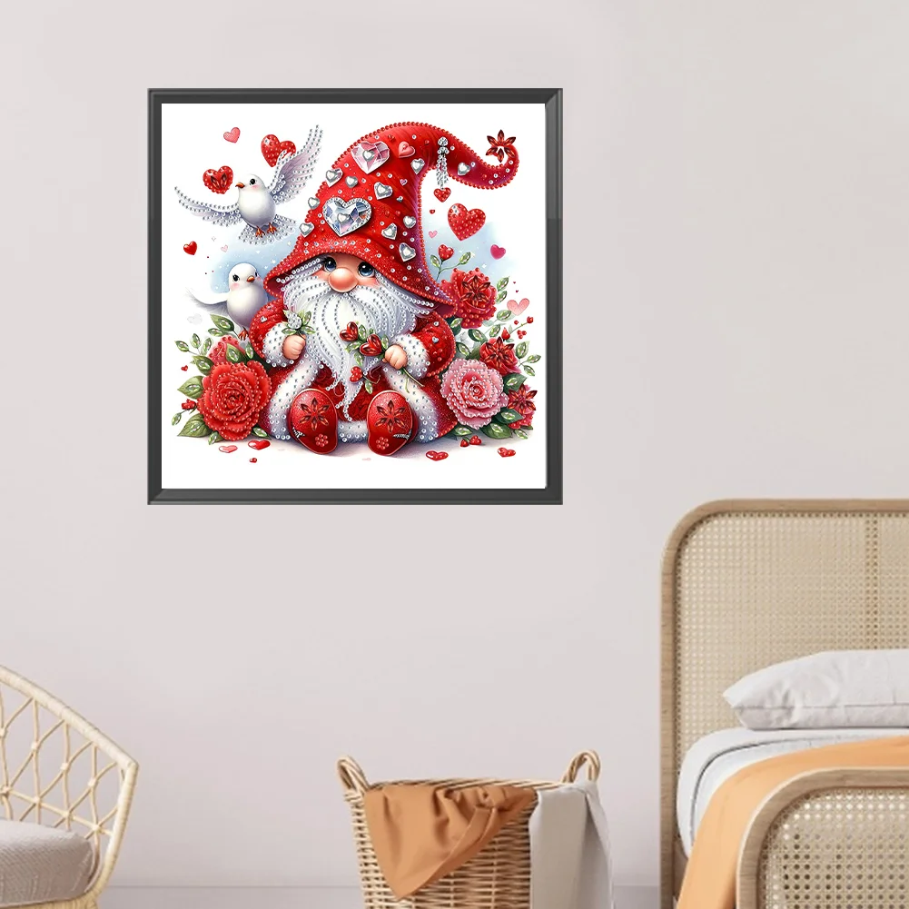 Diamond Painting - Partial Special Shaped Drill - Love Gnome(Canvas|30*30cm)