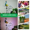 Metal Peacock Garden Ornament Lamp Waterproof LED for Courtyard Garden Path Lawn