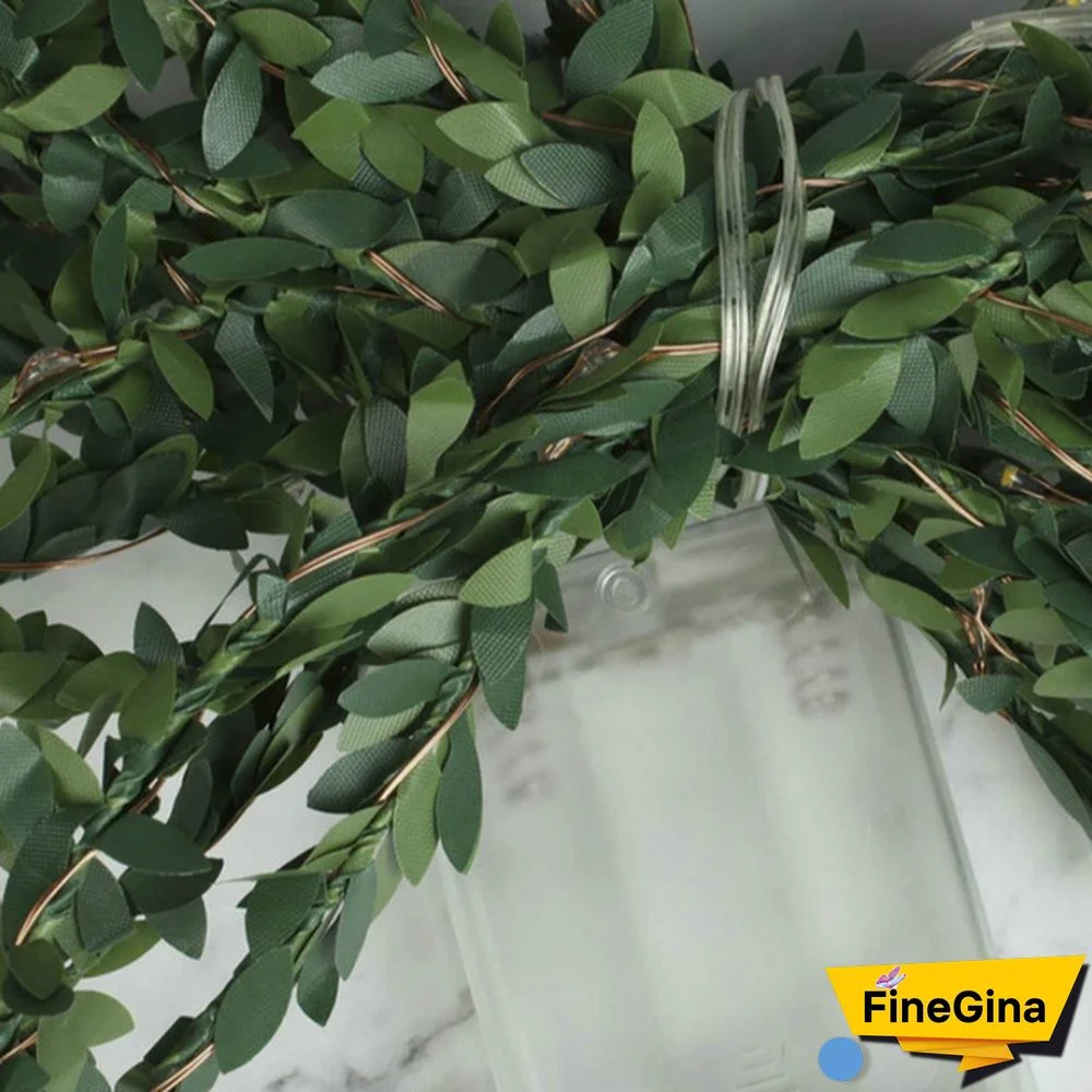 Christmas Lights Tiny Leaves Garland Fairy Light Led Copper Wire Battery String Lights For Wedding Forest Table Christmas Home