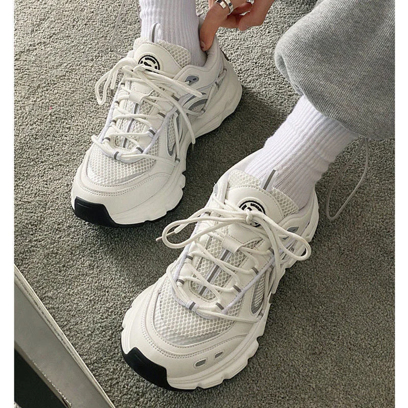 Sneakers Women 2021 Fashion Platform Vulcanized Shoes 42 Autumn Breathable Women's Chunky Sneakers Size 41 Zapatillas Mujer