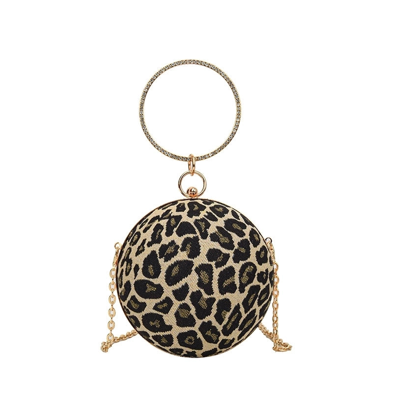 Special Material Zebra Leopard Round Evening Bags