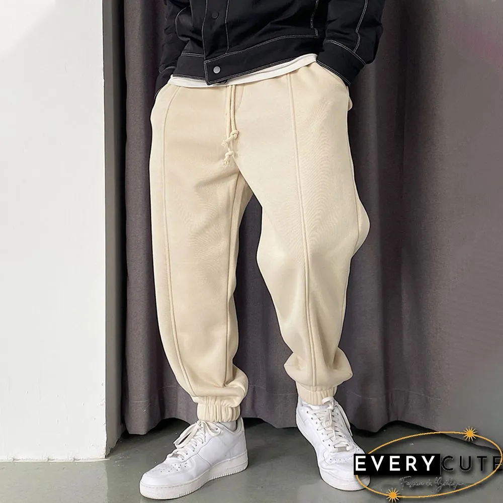 Drawstring Warm Sweatpants