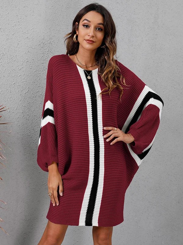 Casual Loose Clashing Patchwork Dress