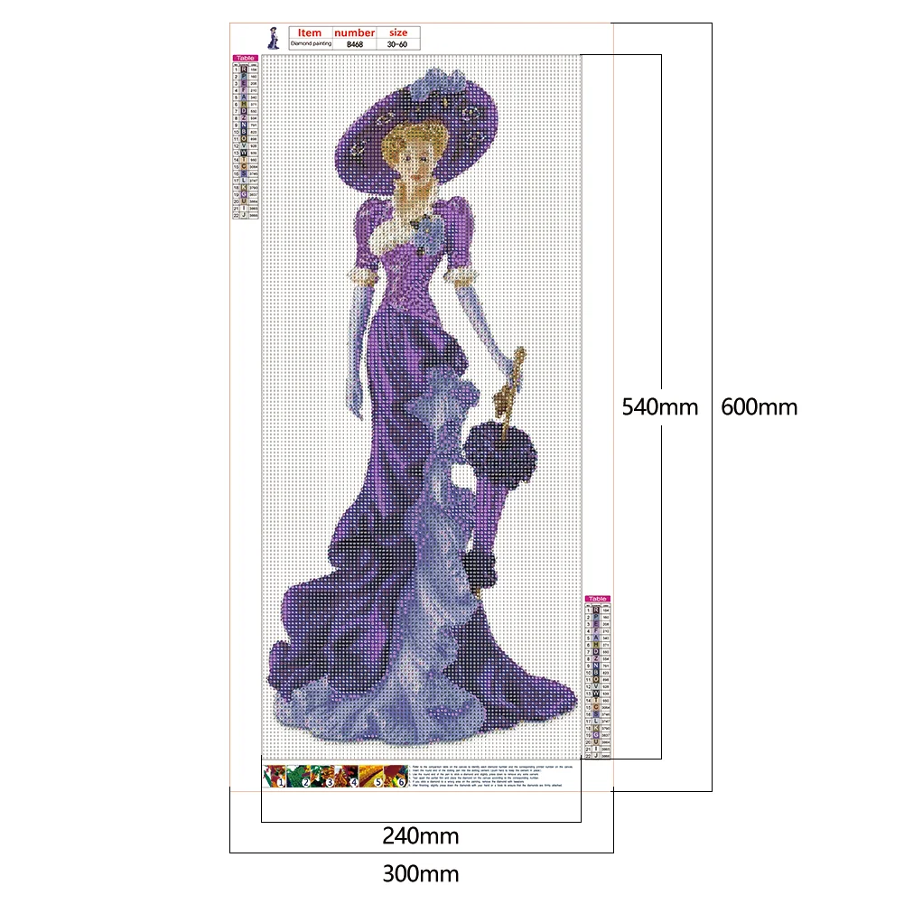 Diamond Painting - Full Round Drill - Elegant Lady(30*60cm)