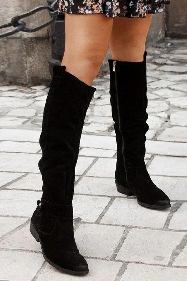 Solid Color Nautical Zip Through  Boots