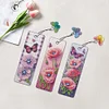(US Local)3Pcs Flower DIY Irregular Shaped Diamonds Diamond Art Bookmark Craft Kit