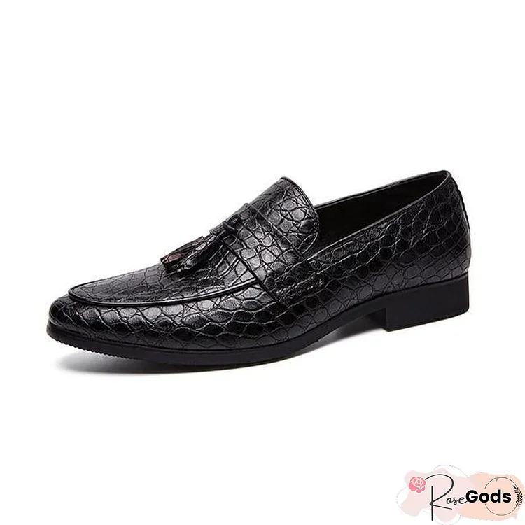 Men Pointed Formal Business Luxury Casual Leather Wedding Party Loafers Shoes