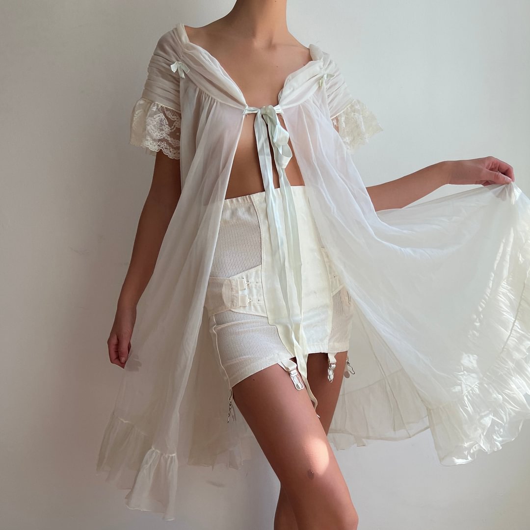 1930s White Duster (XS/S)