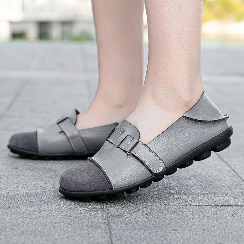 Slip On Loafers Flat Bottom And Low Top Single-Shoe