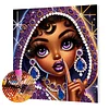 (Pre-Framed)Diamond Painting-DIY Crystal Rhinestone Girl(25x25cm)