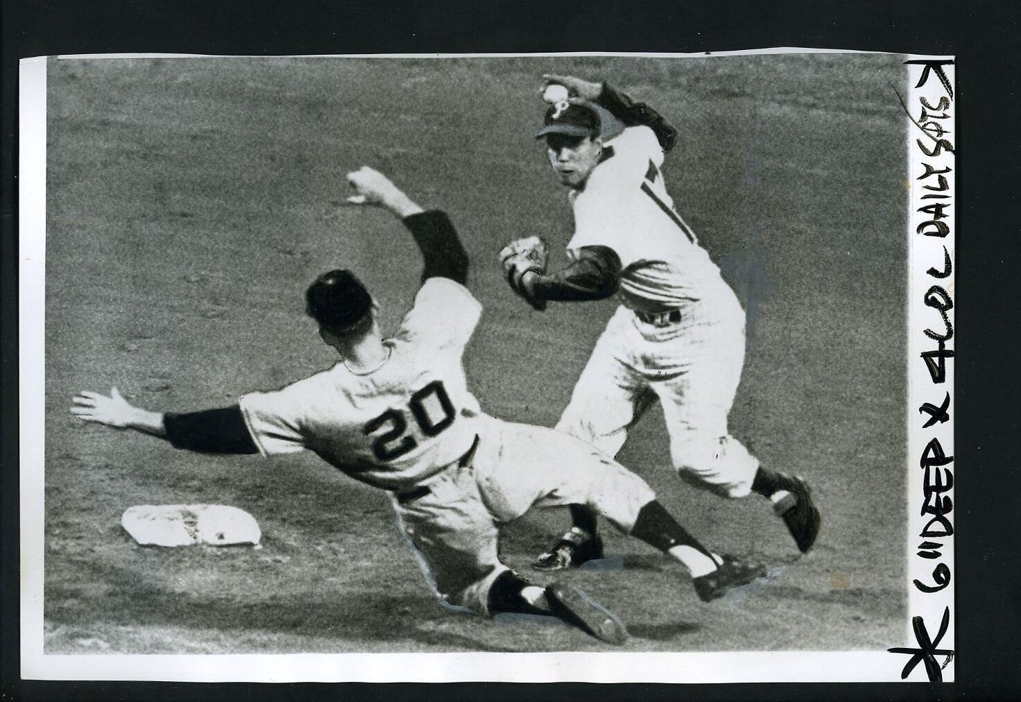 Chico Fernandez & Daryl Spencer 1958 Press Photo Poster painting Phillies San Francisco Giants