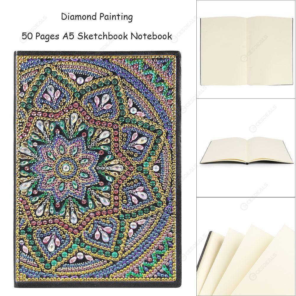 

Mandala-DIY Creative Diamond 50 Pages A5 Notebook, 501 Original