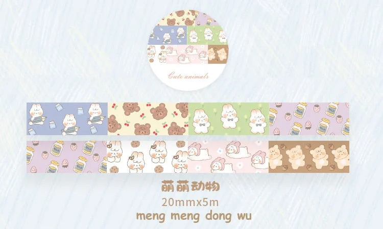 JIANWU 20/25/30mmX5m Cute Washi Tape Stickers Scrapbook Kawaii Fresh journal sticker Diary DIY Deco Stickers Stationery