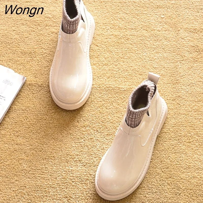 Wongn Winter Boots Women Fashion Shoes Brand Ladies Ankle Boots Warm Fur Shoes Casual Woman Winter Footwear A2674