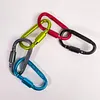 High quality bold 8CM D-shaped aluminum alloy carabiner with lock, quick hanging nut buckle