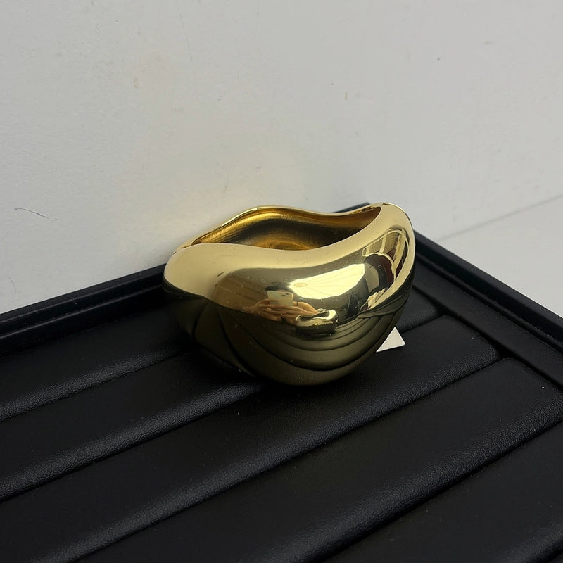 Exaggerated Novelty Solid Color Alloy Plating Unisex Bangle