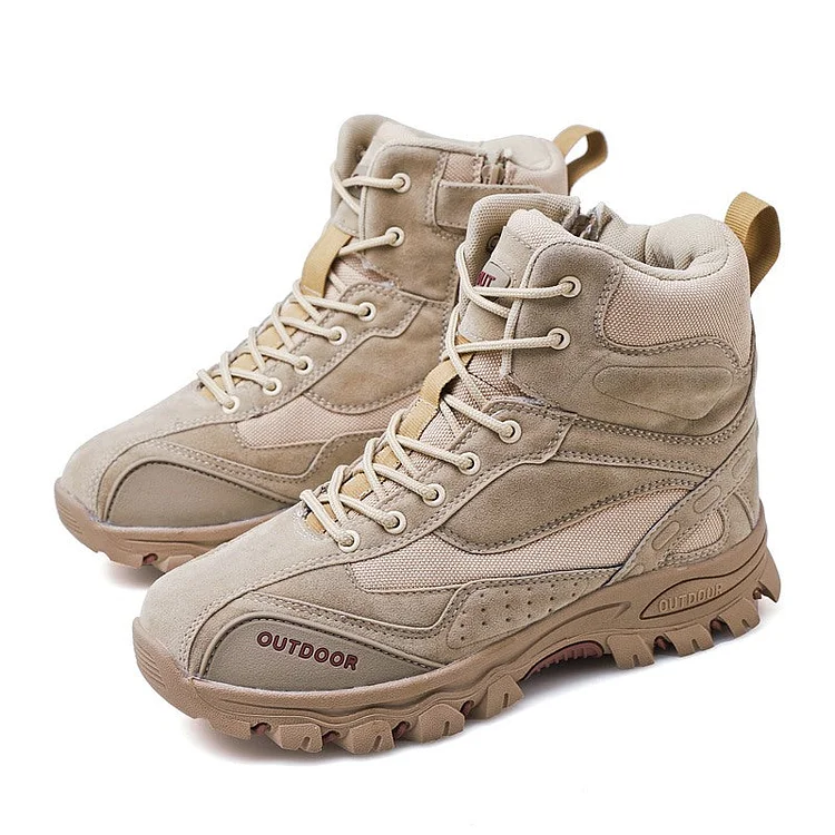 Men Army Winter Boots Leather Trekking Orthopedic Shoes Radinnoo.com